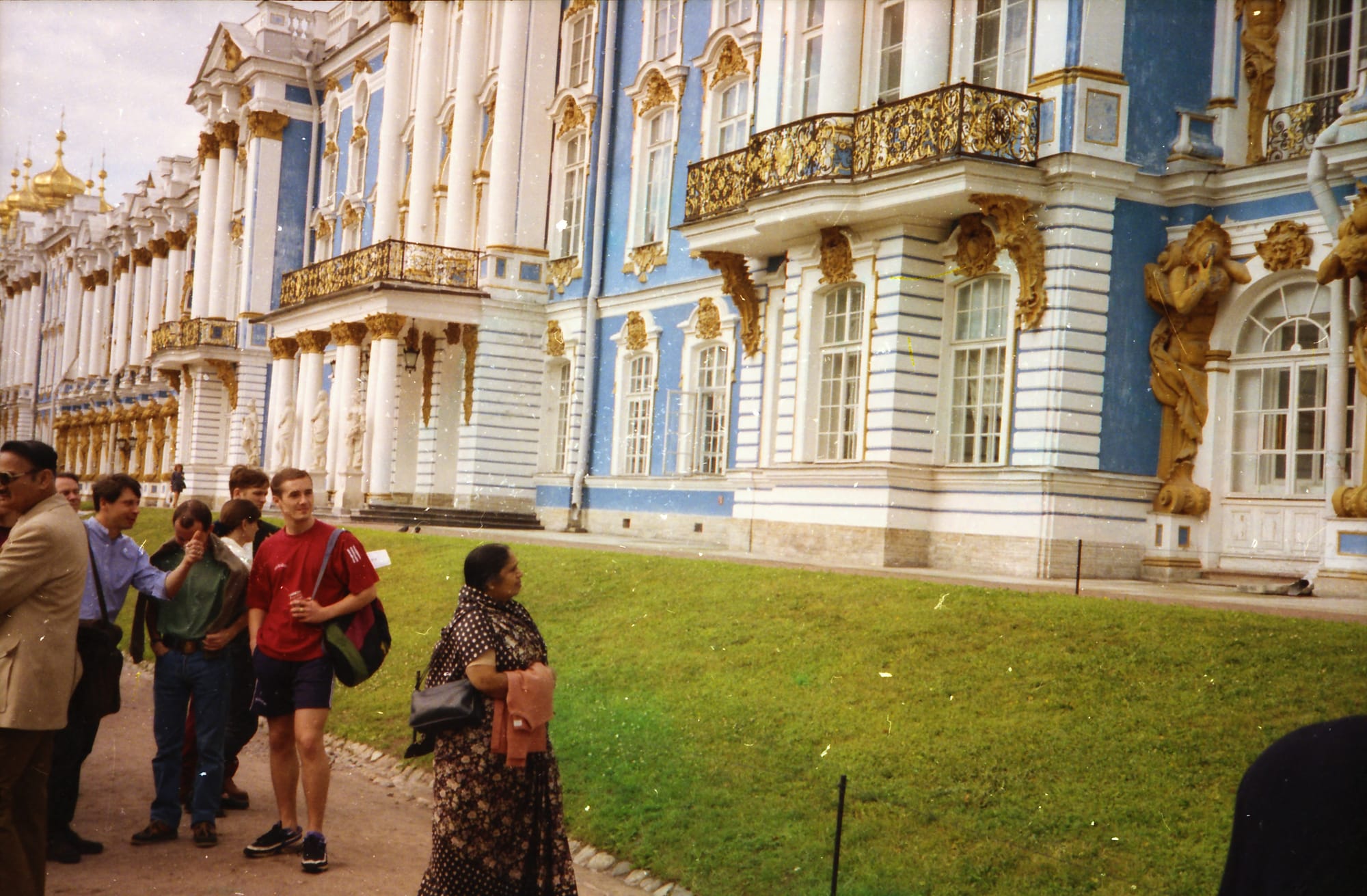 Mataji in polka-dot sari. Catherine Palace, Tsarskoye Selo