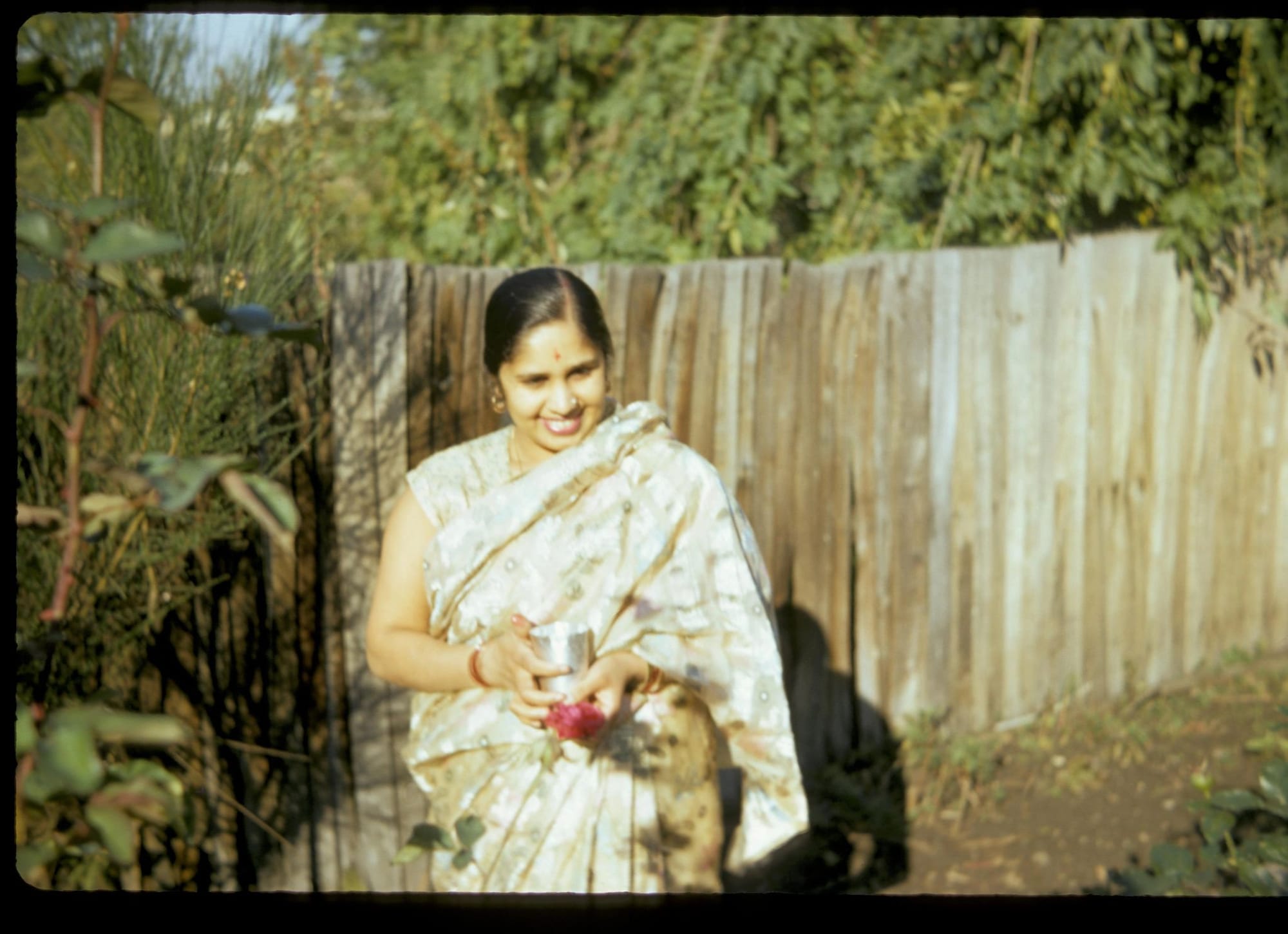 Mataji, young. Location unknown, a garden