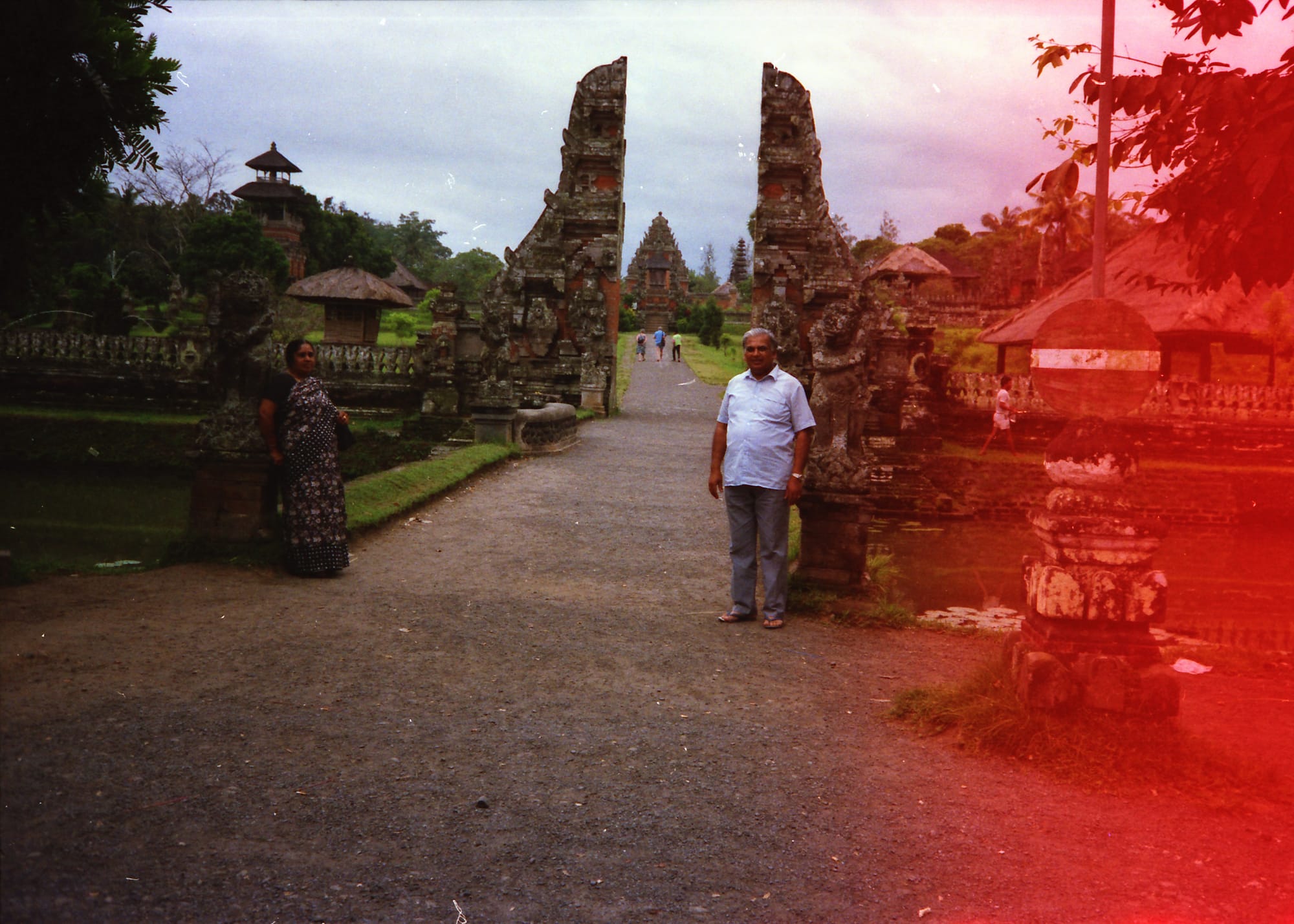 Papaji and Mataji at a temple. Bali, Indonesia