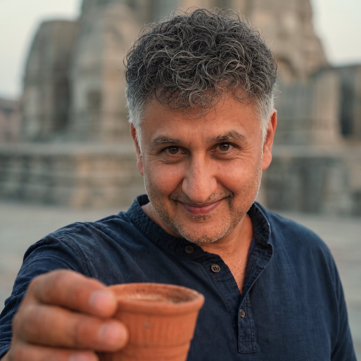 Sunil 'Bitti' Gupta, British-Indian creator of Papadum Diaries, filming his roots homecoming across Delhi and his family's village in India.